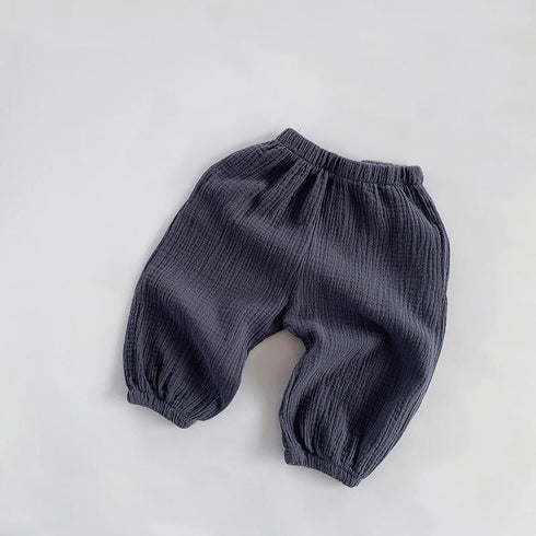 Double Layer Cotton Sand Anti Mosquito Pants Children's Summer Retro Cotton Pants
